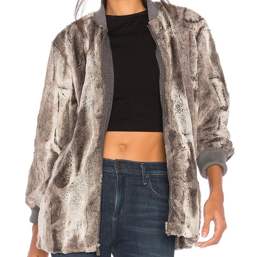 Splendid Gramercy faux fur Teddy Jacket -size L
